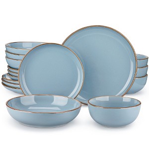 vancasso 16-Piecee Stoneware Dinnerware Set , Including Dinner/Dessert Plates/Soup plate and Bowls, For 4 People - 1 of 4