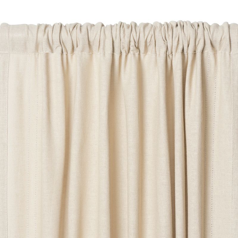 Cameron Linen Rod Pocket Kitchen Tier Window Curtain Set of 2 - Elrene Home Fashions, 4 of 5