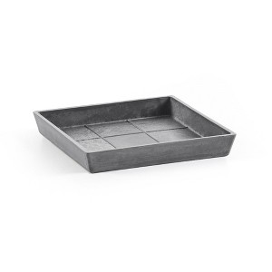 Ecopots Square Plastic Modern In/Outdoor Planter Flower Pot Saucer - 1 of 3