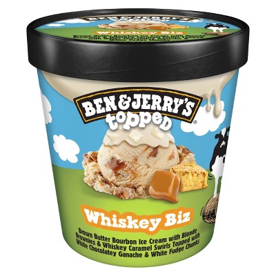 Ben & Jerry's Topped Whiskey Biz Brown Butter Bourbon Ice Cream - 15.2oz