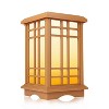 Solar LED Zen Outdoor Lantern with Amber/White Light - Techko Maid - 2 of 4