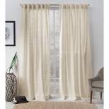 Exclusive Home Bella Sheer Hidden Tab Top Curtain Panel Pair, 54"x84", Natural