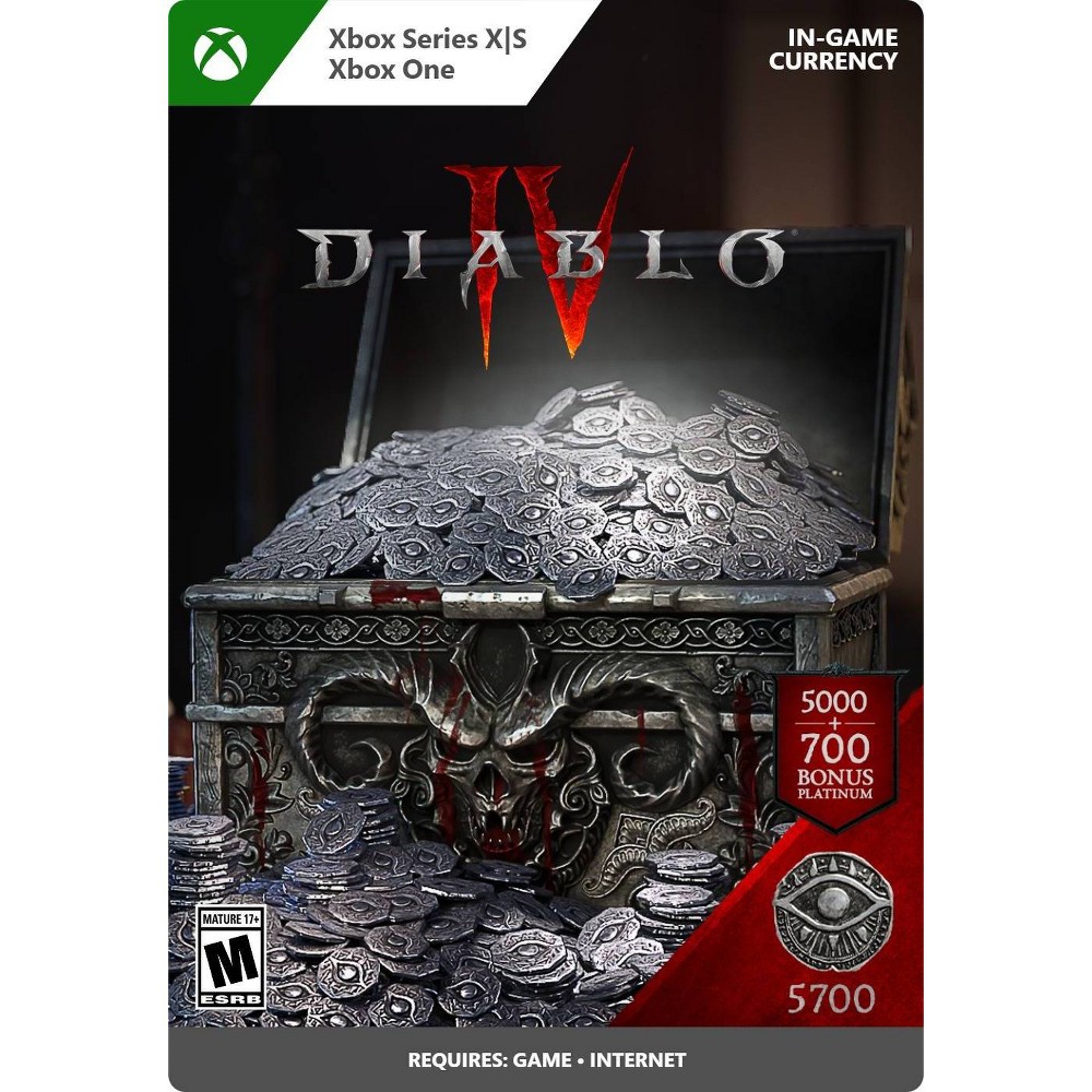 Photos - Game Microsoft Diablo IV 5,700 Platinum - Xbox Series X|S/Xbox One  (Digital)