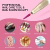 MelodySusie Super Long 5 in 1 Carbide Tungsten Nail Drill Bits, 3/32'', PURPLE, MEDIUM, for Manicure and Pedicure - 3 of 4