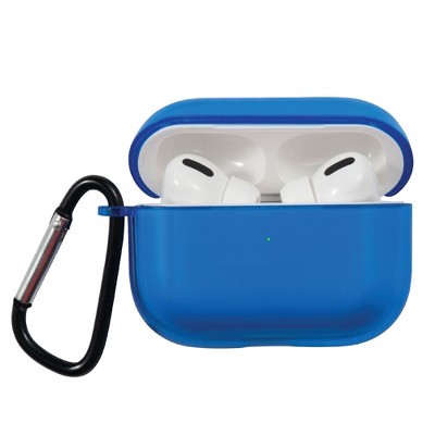 Insten Case Compatible with AirPods Pro - Bright Soft Skin Cover with Keychain, Clear Blue