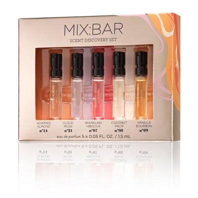 MIX:BAR Eau de Parfum Discovery Set, 5-ct Fragrance Gift Set for Women - Travel Size, 0.25 fl oz