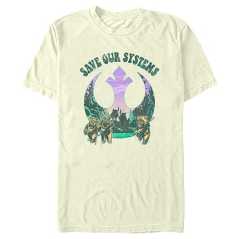 Men's Star Wars Ewoks Save Our Systems Retro T-Shirt - image 1 of 4