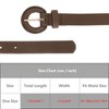 INSPIRE CHIC Womens 0.8" Width Textured Fashion Causal Faux Leather with Round Buckle Belts 1Pc - 4 of 4