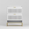Hommoo 16 Pair Flip Down Shoe Storage White - 4 of 4
