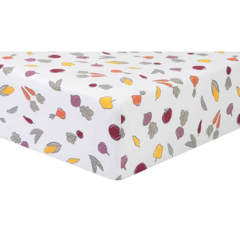 Trend Lab Farmers Market Flannel Fitted Crib Sheet, 1 of 5