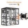 68'' Wooden Catio - 4-Tier Outdoor Cat Enclosure w/ 2 Doors, Scratching Post & UV Protection for Multiple Cats - 3 of 4