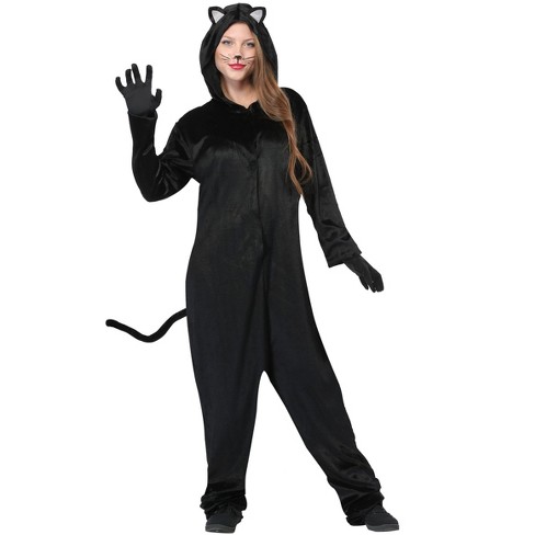 Halloweencostumes.com 1x Adult's Plus Size Black Cat Costume, Black ...