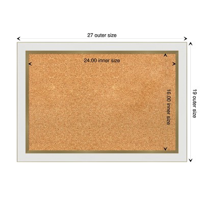 Eva Ombre Gold Narrow Framed Natural Cork Bulletin Board