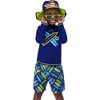 Paw Patrol Boy's 4-Piece Kids Set, Long Sleeves Rash Guard Swim Shorts, Sunglasses & Bucket Hat (3T-8 Years) - image 2 of 2