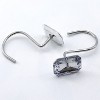 Home Mart Goods 12 Piece Set - Square Acrylic Shower Curtain Hooks Rings Rustproof - 4 of 4