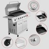 RoyalGourmet TG6402S Stainless Steel Outdoor BBQ Gas Grill Premier 6-Burner with Sear Burner: Propane, Side Shelf - 2 of 4