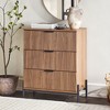 NicBex 35.38"H Classic Metal Handles Storage Dresser for Bedroom with 3 Drawers - 2 of 4