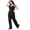 Unique Vintage Women's Plus Sedgewick Jumpsuit Black & Silver - 3 of 4