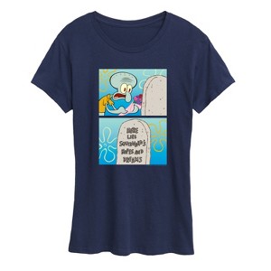 Women's - SpongeBob SquarePants - Squidward Hopes And Dreams Short Sleeve Graphic T-Shirt - 1 of 4