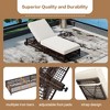 2 Wheeled Rattan Chaise Lounges: 5-Position Backrest, Cushions, Ideal for Garden/Outdoor Areas - 2 of 4