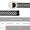 INSPIRE CHIC Womens Braided Woven Hollow Out 1.6" Width Wide Pearl Buckle Bohemian Waist Belts 1Pc - 4 of 4