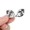 Unique Bargains Bow Shoelace Charms Black White 1 Pair - 3 of 4