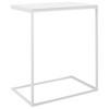 vidaXL Side Table White Engineered Wood, Iron Compact Durable - 21.7" x 13.8" x 26" White without wheels - 4 of 4
