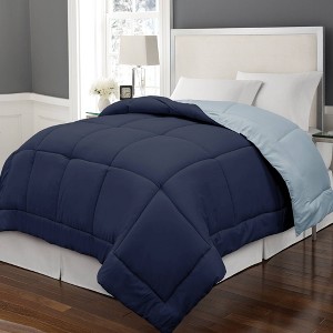 Reversible Microfiber Down Alternative Comforter - Blue Ridge Home Fashions - 1 of 4