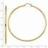 Black Bow Jewelry 2mm x 65mm 14k Yellow Gold Classic Round Hoop Earrings - 4 of 4