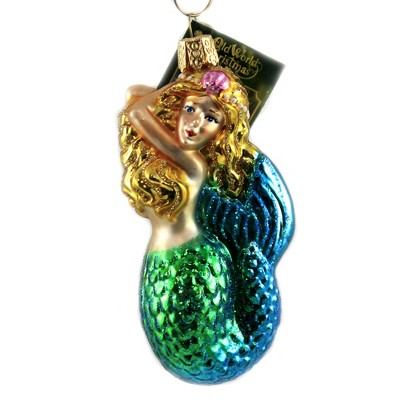 Old World Christmas 4.5" Seashell Mermaid Aquatic Creature  -  Tree Ornaments