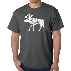 LA Pop Art Men's Word Art T-shirt - Moose - 1 of 4