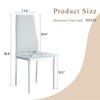 Infurnic Dining Chairs Modern Style Set of 6 Meeting Family Dining Needs, Metal Legs, Blending into Various Home Environments, Gray, 15"*15"*38.6" - 3 of 4