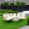 Whizmax 4-Piece Patio Furniture Set,Boho Rope Wicker Bistro Sets, Patio Conversation Set with Soft Cushions and Table for Deck,Backyard, Porch - 4 of 4