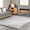Nuloom Gynel Solid 7x9 Shag Area Rug for Living Room Bedroom Dining Room Nursery, Silver - 2 of 4