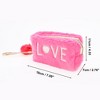 Unique Bargains Women's Portable Sequin Heart LOVE Makeup Bag 1 Pc - 2 of 3