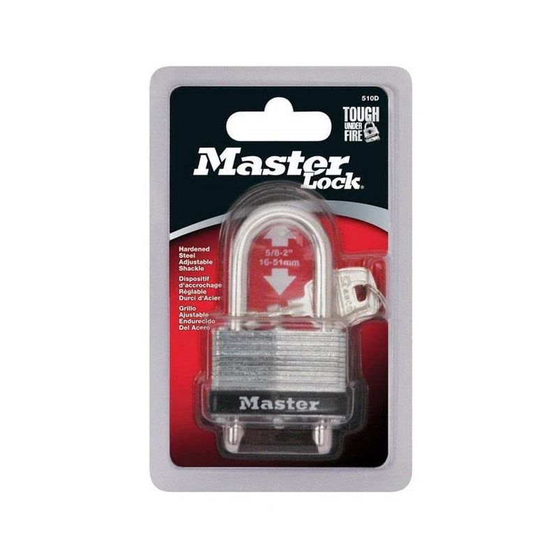 Master Lock Shackle Adjustable 1 3/4" Key Padlock, 4 of 5