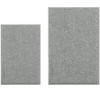 Home Mart Goods Large 2 Piece Set Light Grey Soft Cozy Plush Chenille Bath Mat Bathroom Rug - 2 of 4