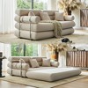 78.7" King Size Convertible Sleeper Sofa Bed With 3 Pillows, High Resilience Memory Foam Removable Folding Sofa Couch, Perfect for Bedroom Living Room - 4 of 4