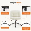 NicBex PU Adjustable Height Home Office Desk Chair,Armless Swivel Chair with Cross Legs,Desk Chair Comfy for Living Room,Bedroom,Office - 4 of 4
