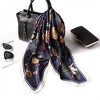 Anna-Kaci Women's Satin Floral Print Square Scarf with Elegant Vintage Inspired Design - 27.5IN×27.5IN - 2 of 3