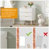 DobleePy 3 Drawer Dresser for Bedroom, Modern Storage Dresser Chest Cabinet Organizer Unit, Small Fluted Dresser for Bedroom,White（2PCS） - 4 of 4