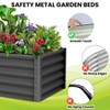 2PCS Galvanized Raised Garden Bed, 6x3x1.5ft Metal Raised Garden Beds Outdoor - Heavy-Duty Planter Boxes Outdoor for Vegetables, Herbs, Flowers - 4 of 4