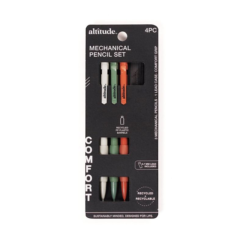 Altitude 4pc Mechanical Pencils with Lead Refill Assorted Colors, 1 of 7