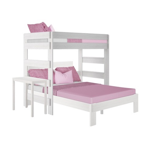 Max Lily Farmhouse Twin Over Queen L, Full Over Queen L Shaped Bunk Beds