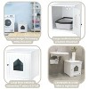 LunaLulinlk white Small Cat Litter Box Enclosure Hidden Litter Indoor Cat Furniture Pet Home Side Table - 3 of 4