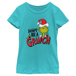 Girl's Dr. Seuss Christmas Don't Be a Grinch T-Shirt - 1 of 4
