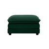 UPHA Rectangular Ottoman Footstool in Corduroy Fabric and Cushions - 2 of 4