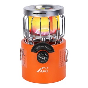 APG"2000W 2-in-1 Camping Stove & Tent Heater, Portable Outdoor Gas Stove with 3 Modes, 360° Heating"Orange - 1 of 4