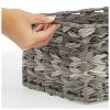 mDesign Woven Plastic Kitchen Pantry Storage Bin Basket - 6 Pack - Gray Ombre - 4 of 4