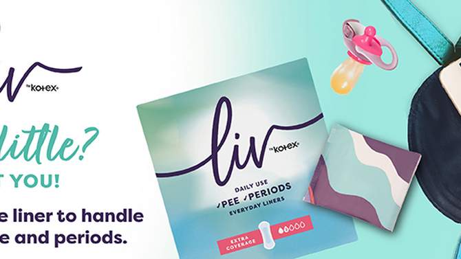 Liv by Kotex Period &#38; Pee Daily Panty Liners - Regular Length - 50ct, 2 of 8, play video